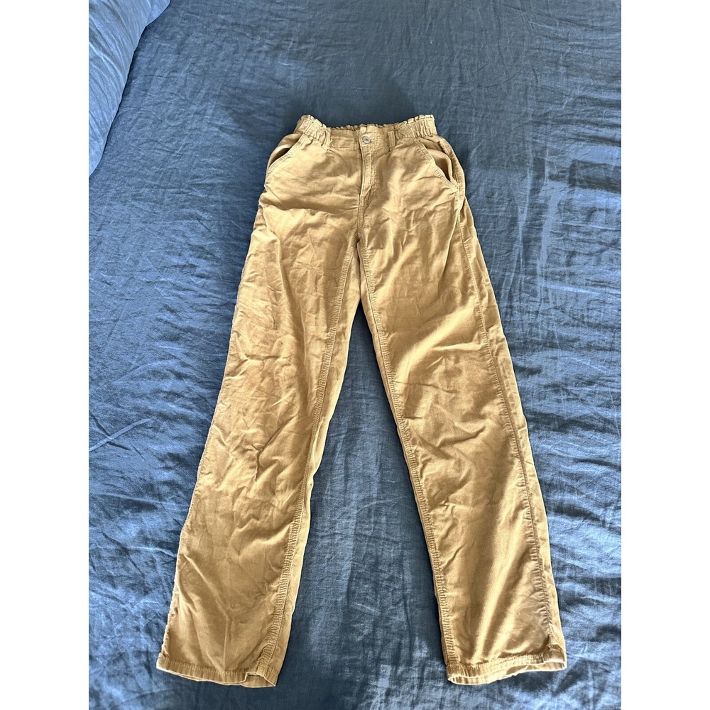 American Eagle Corduroy Pants Sz 0 Regular Tan High Rise Straight Leg Retro 90s